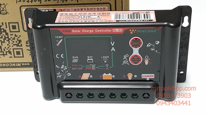 โซล่าชาร์จเจอร์ คอนโทรลชาร์จ 10A 20A 30A 12-24V 